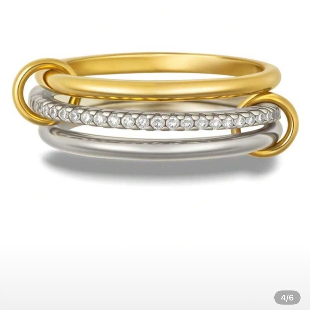 Stainless steel layered ring - Picture 5 of 5